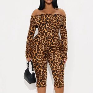 Fashion Nova Wild Leopard Jumpsuit
